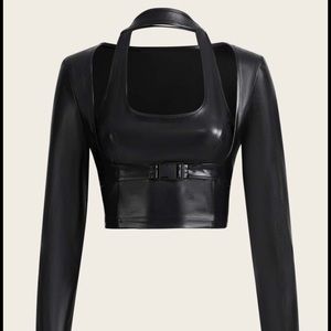 SHEIN leather top
